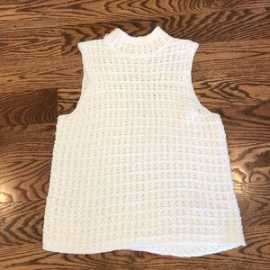 Gap White Sweater Knit Tank Top